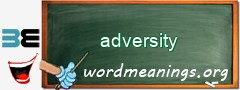 WordMeaning blackboard for adversity